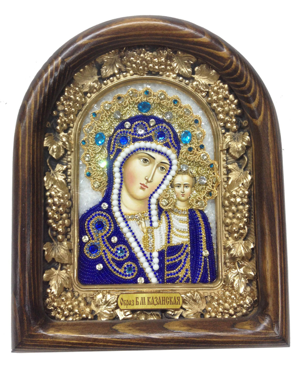 Икона Пресвятая Богородица Казанская бисер