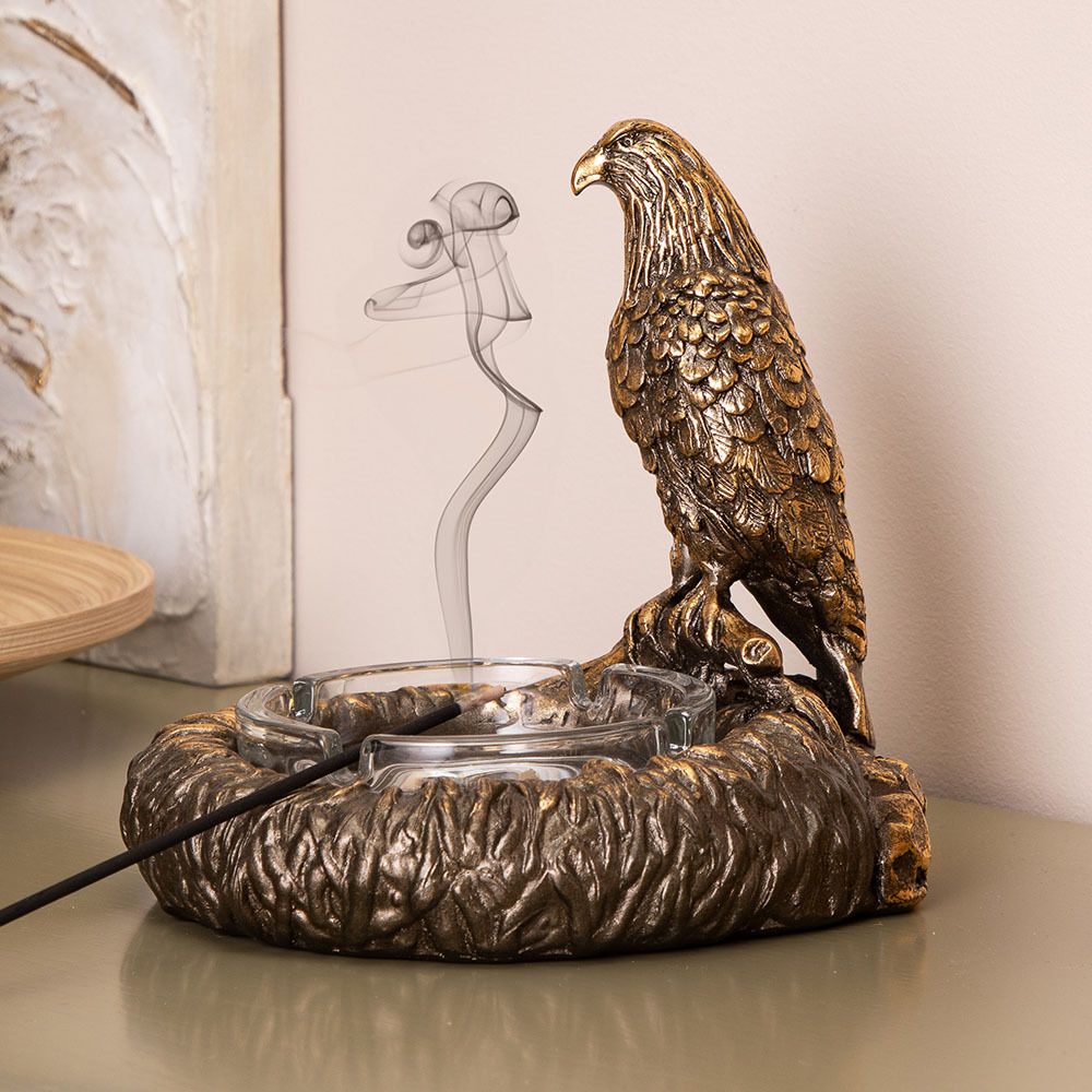 Пепельница Соколиная охота Бронза