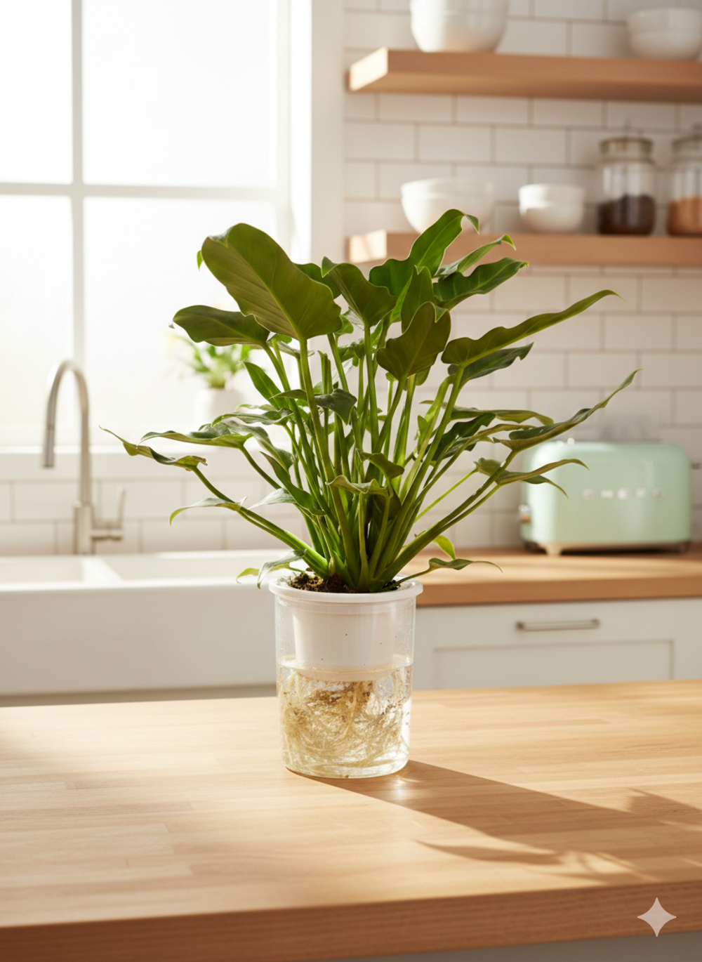 Филодендрон Angel д.11, в горшке с автополивом