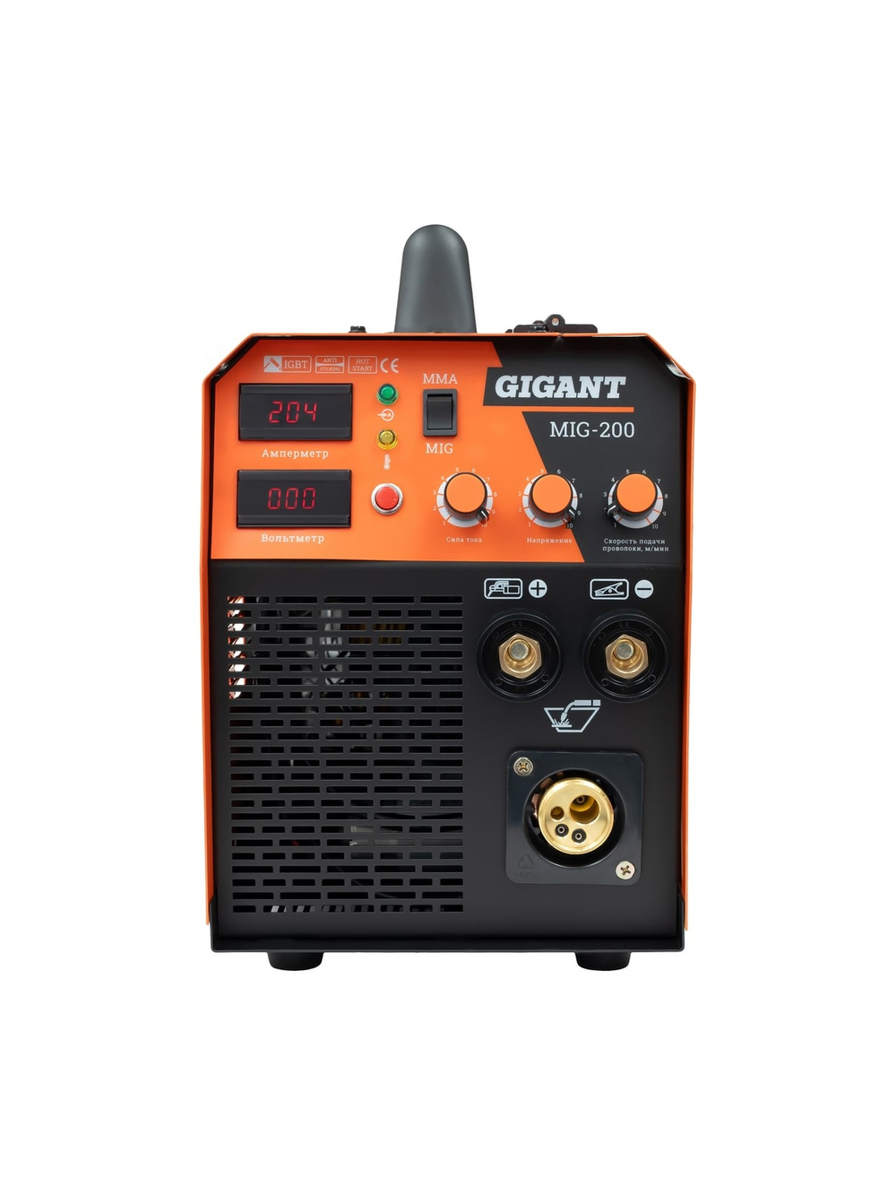 Сварочный полуавтомат - инвертор (200 A; EURO; ПВ 60%) Gigant MIG-200