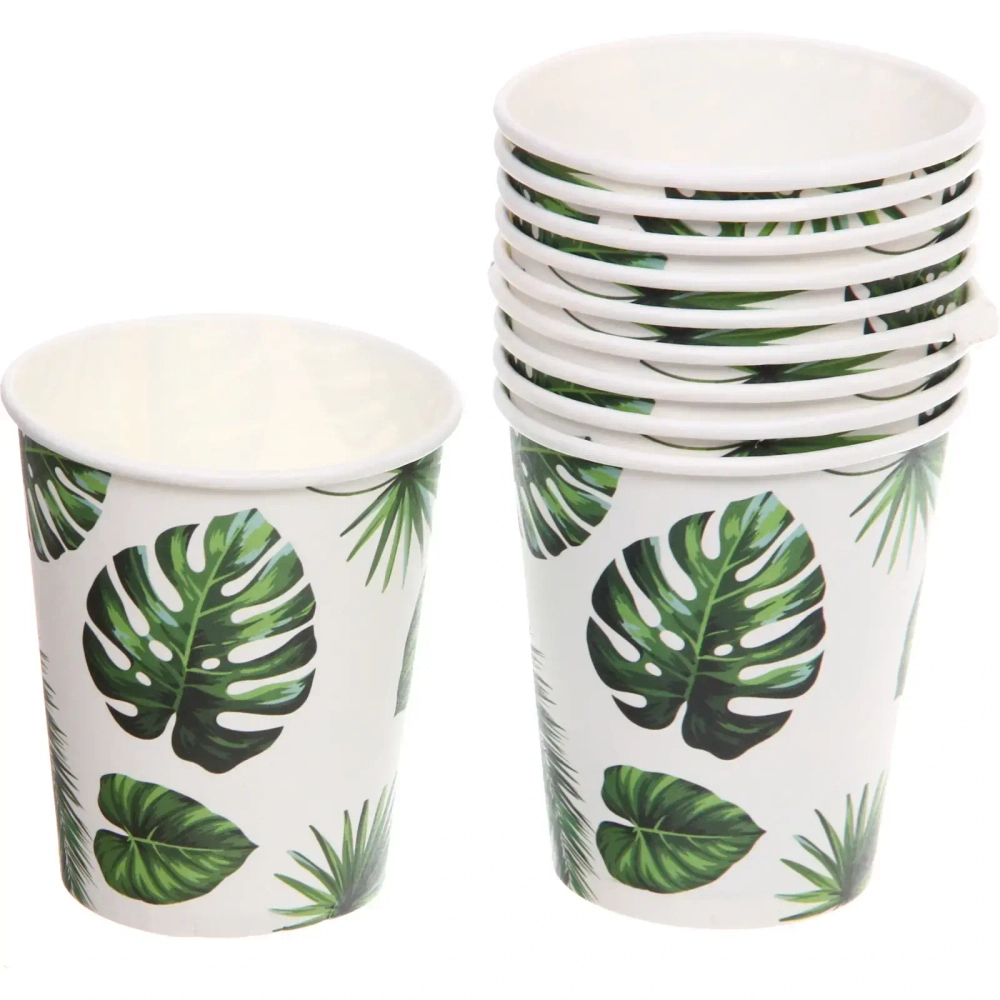 Стакан бумажный 0,2л в наборе 10 шт «Тропики»
