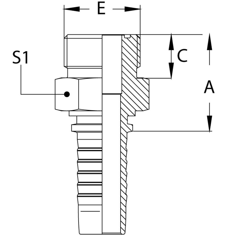 Фитинг DN 16 ORFS (Ш) 1