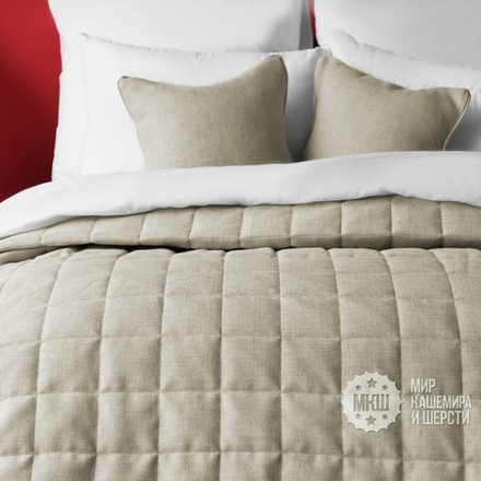 Покрывало на кровать под лен ДЖЕРРИИ (арт. BL02-274-03) - бежевое