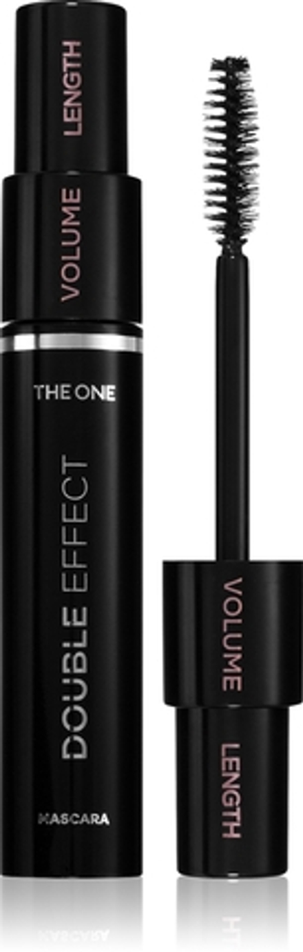 Oriflame The One Double Effect - Тушь для ресниц, увеличивающая объем, удлиняющая и подкручивающая с двойной щеточкой 2 в 1 оттенок Black, 8 ml