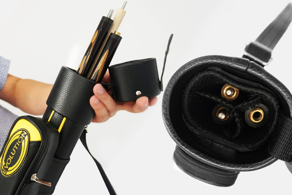 Тубус на 3-х составной кий Evolution CLUB (1 карман) (черный/желтый)