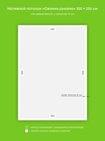 Глянцевый натяжной потолок 8.8 м2