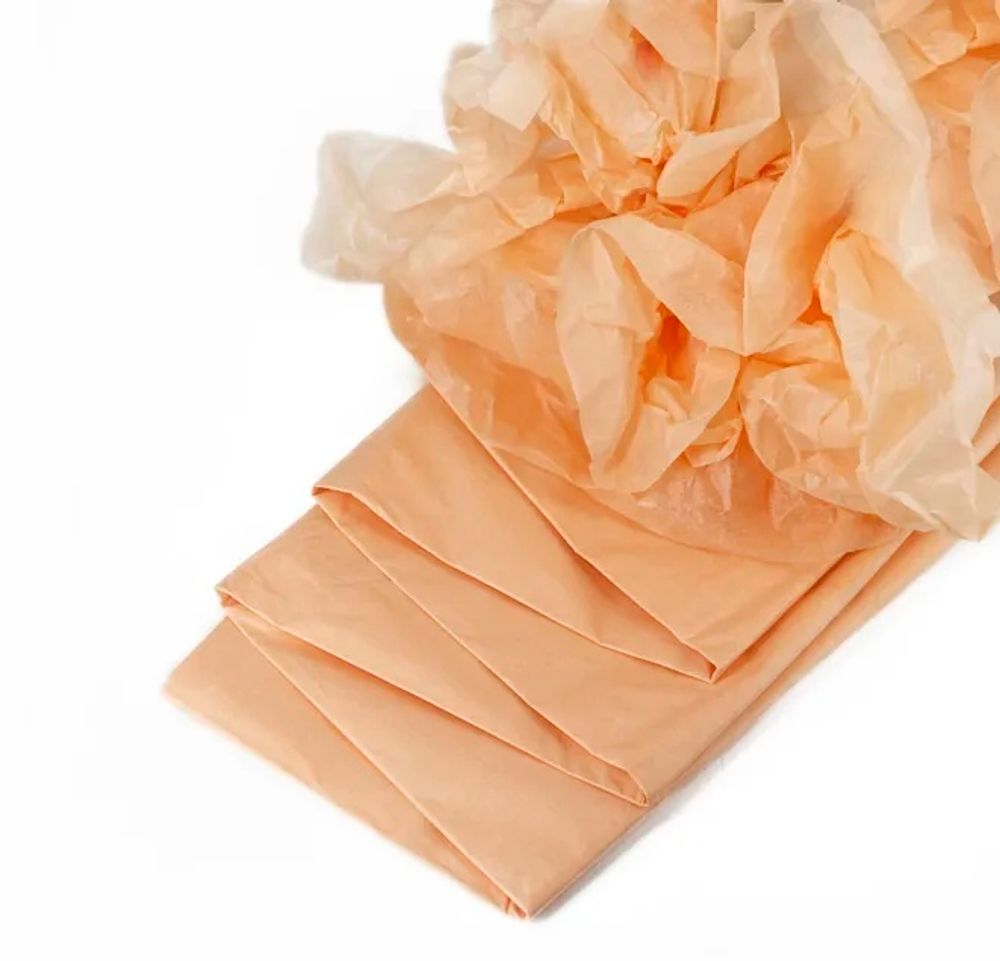Бумага тишью 50х65 см 10 листов персиковая
