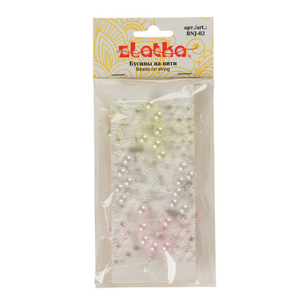 Бусина "Zlatka" на нити пластик №04 (3*1.3м)