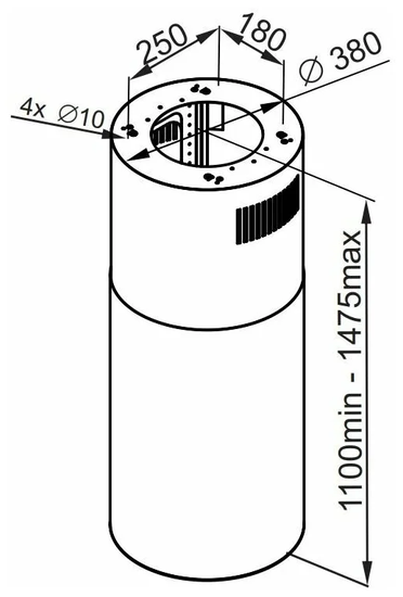 Вытяжка MAUNFELD Lee Isla 39 нержавеющая сталь