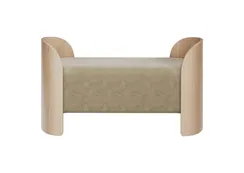 Банкетка Lagom 2 120 см (светло-бежевый FiberGuard, натуральный дуб)