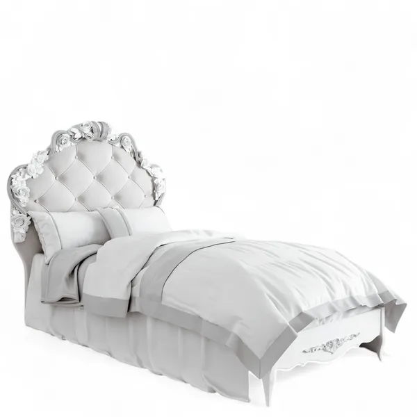 Кровать с мягким изголовьем 90*190