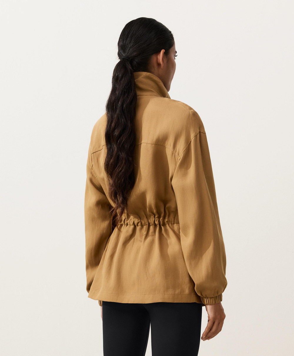 Oysho Куртка с присборенной талией из смеси лиоцелла и 24% льна, медный