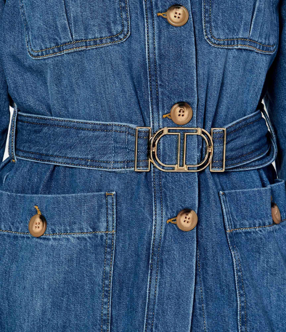 Джинсовая куртка TWINSET - голубой(251TP2610)