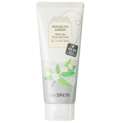 The Saem Healing Garden Tea White Tea Cleansing Foam пенка для умывания с экстрактом белого чая