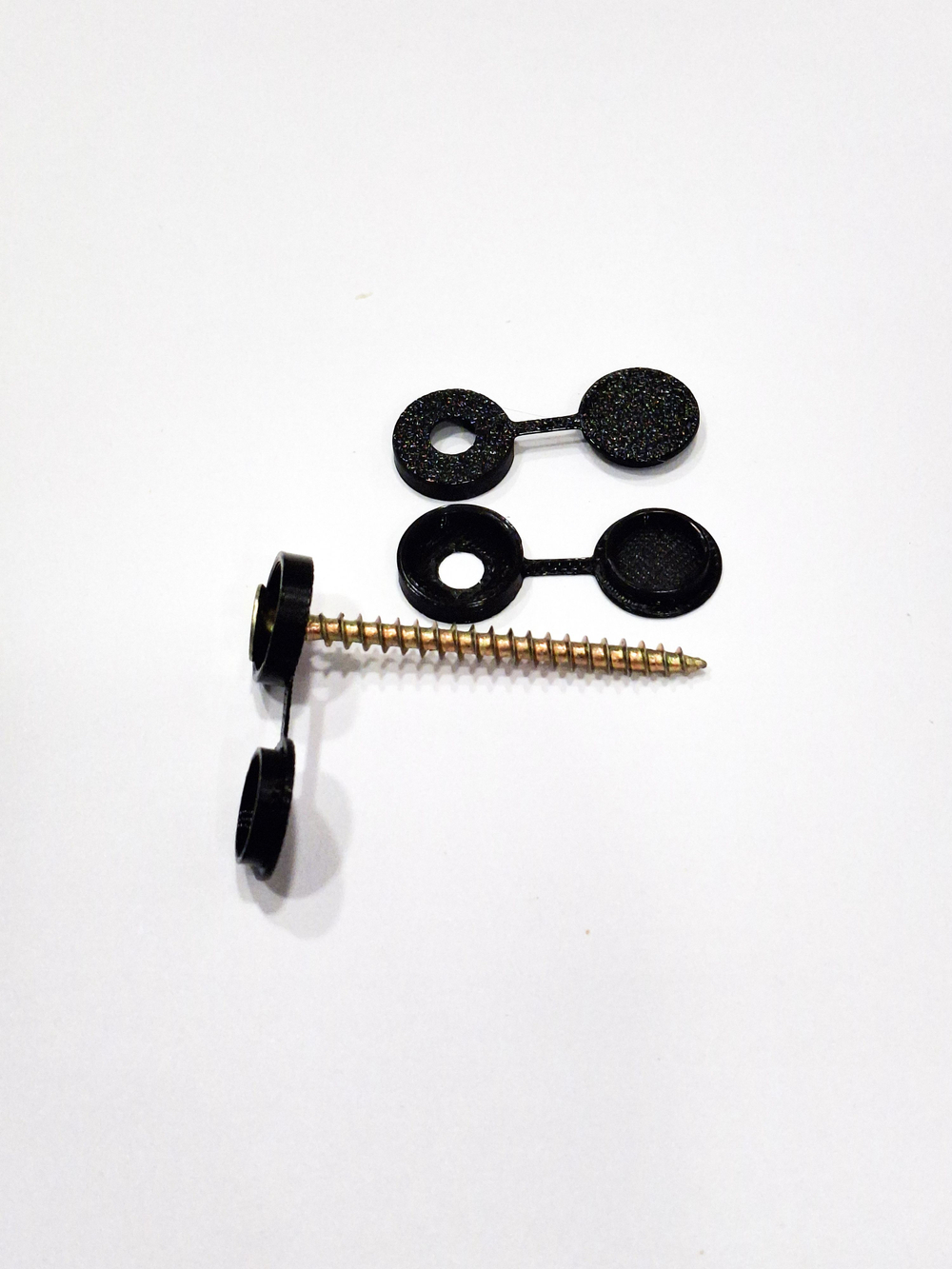 Пластиковые заглушки для саморезов, черные - 100 шт.