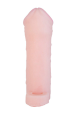 Реалистичная насадка с кольцом для мошонки Penis Extension With a Locking Ring #2 Medium +3,3 см. (Цвет: телесный)