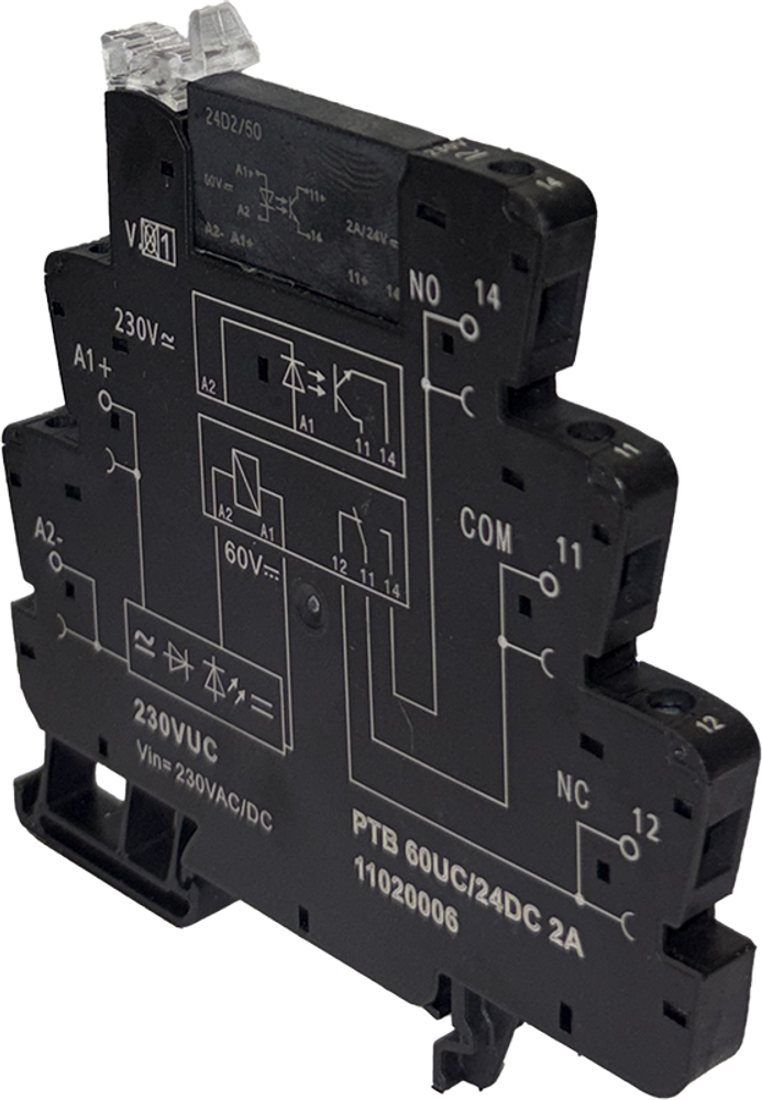 Реле твердотельное 60UC/24VDC, 2A, винтовой зажим, 11020006 РТВ