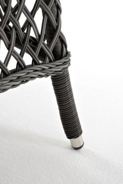 "Эспрессо" плетеный круглый стол, диаметр 118 см, цвет графит