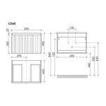 Тумба подвесная SANCOS Code 590х453х400, c одним  ящиком оснащенным доводчиками, цвет серо- бежевый , арт. CD60GB