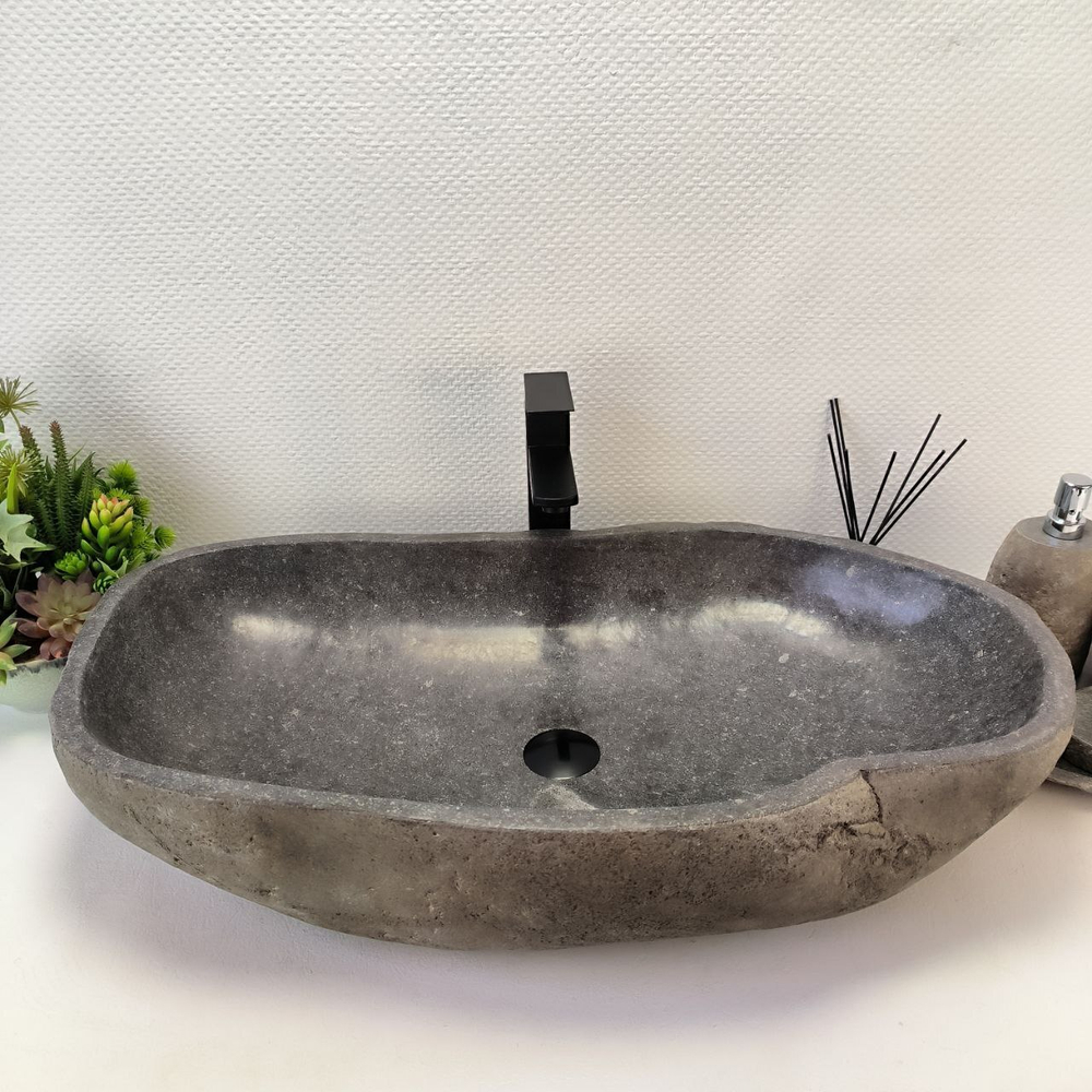 Раковина из речного камня RS-63536 (80*45*16) 0125