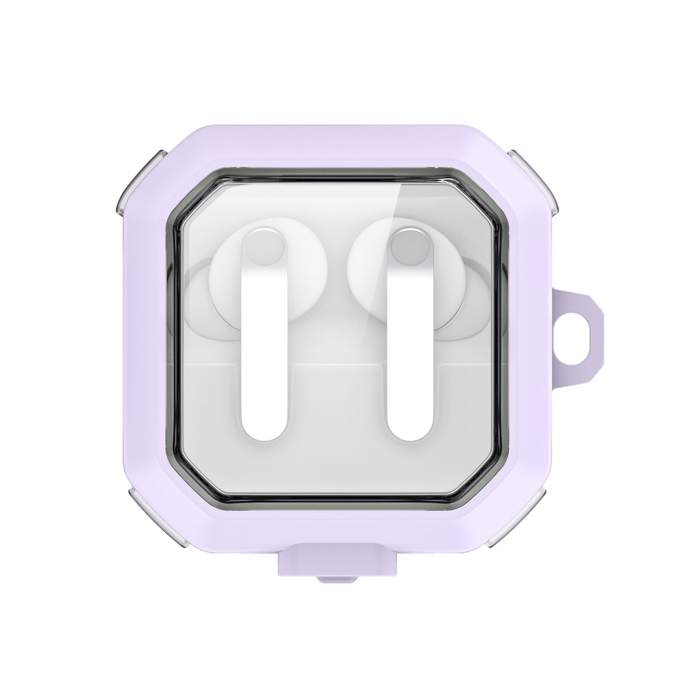 Чехол с рамками фиолетового цвета из TPU и PC для наушников Samsung Buds4 и Buds 4 Pro, серия SECD Series Case от Dux Ducis