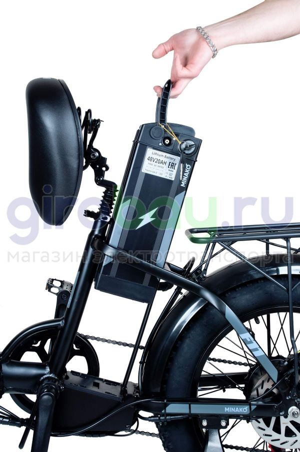 Электровелосипед Minako F11 Pro 2025 года (48V/20Ah) - Черный обод