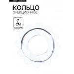 Эрекционное кольцо с рельефом прозрачное Оки Чпоки, D 2 см