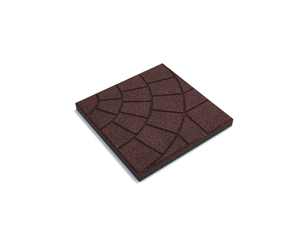 Резиновая плитка "Паутинка" 35х35х4 см Коричневая