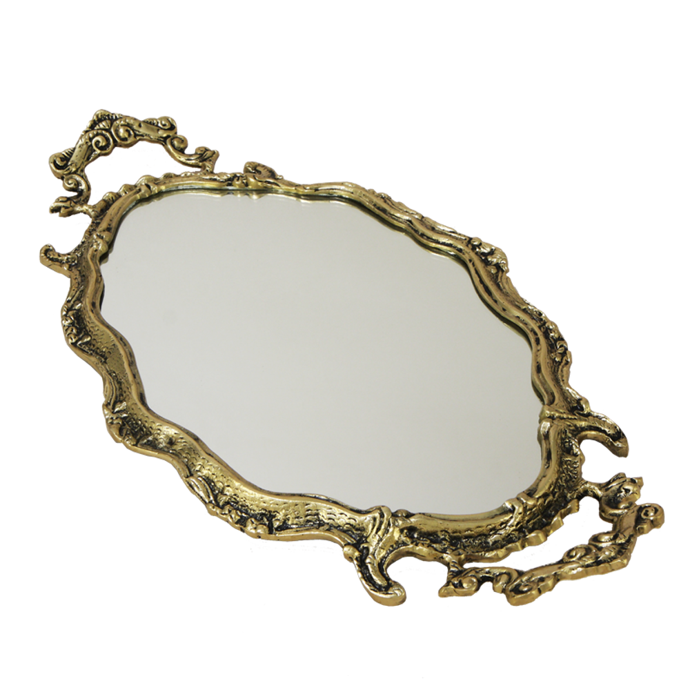 Bello De Bronze Подставка для цветов для икебаны бронзовая с подносом-зеркалом