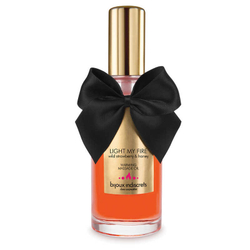 Разогревающее массажное масло LIGHT MY FIRE с ароматом земляники и меда - 100 мл.