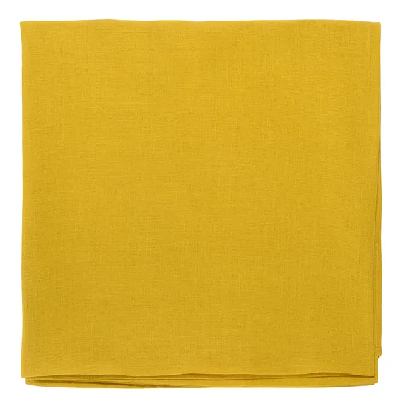 Скатерть из стираного льна горчичного цвета Essential, 150х250 см