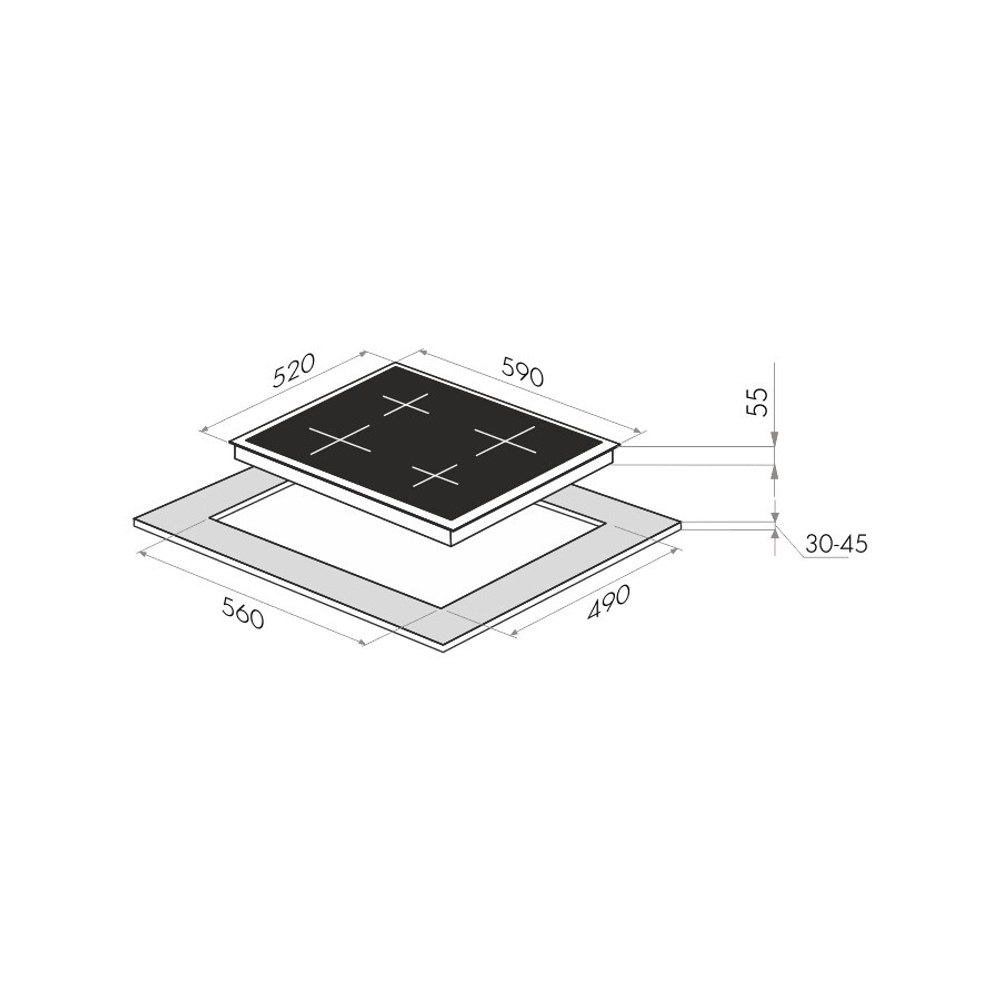 Электрическая варочная панель Hotpoint HR 6T2 B