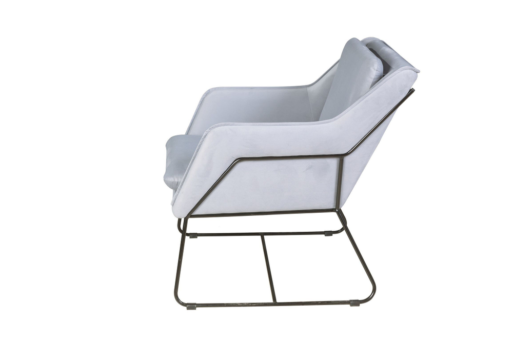 Кресло Alex, бархат светло-серый 26