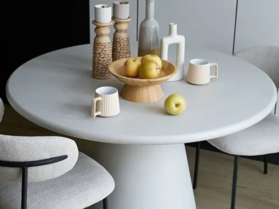 Стол обеденный Gabi серый микроцемент 120