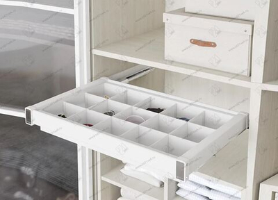 S-6716-W Ящик для аксессуаров в базу 700 мм, Starax, (660-690х475х100 мм), белая