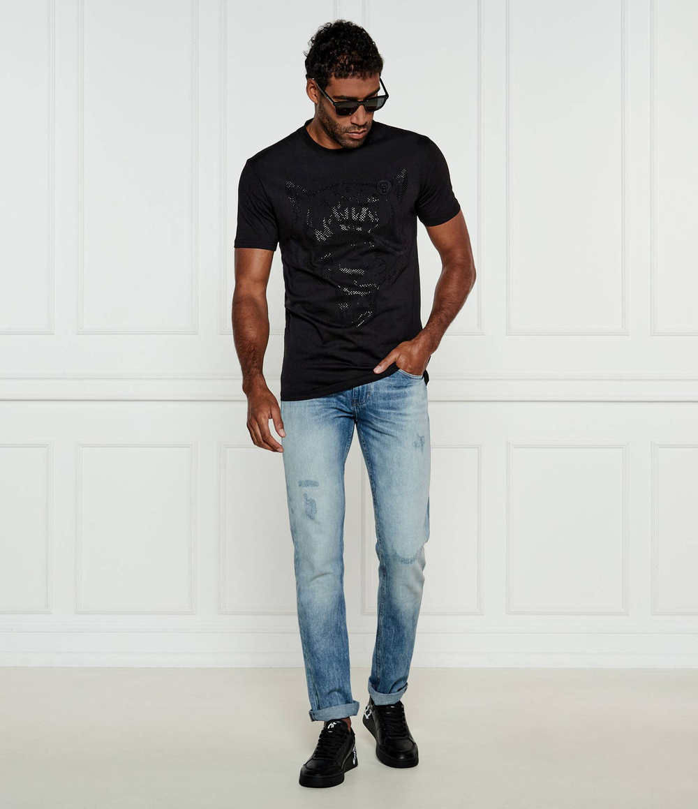 Футболка Lamina Tiger Plein Sport - черный(MTK8009 STE001N)