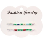 Невидимки для волос 2шт «Кристалы Агоры», малые стразики, 5см (блистер и пакет с подвесом)