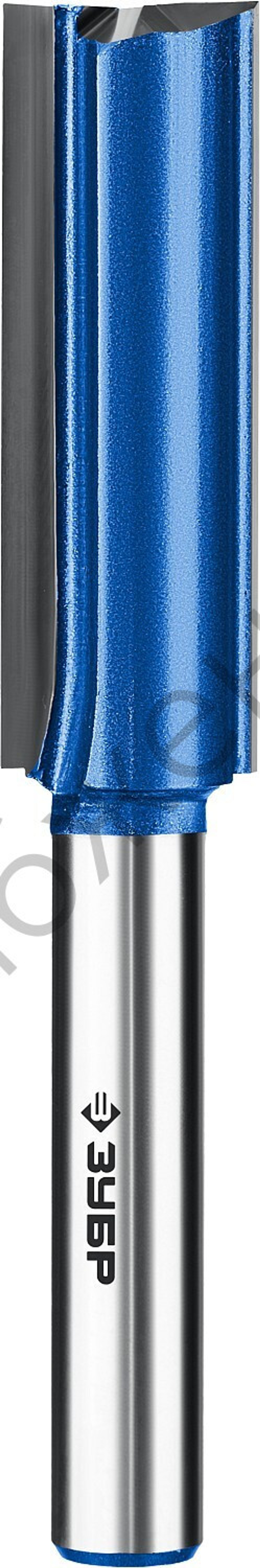 ЗУБР 20x60мм, хвостовик 12мм, фреза пазовая прямая с нижними подрезателями, серия Профессионал