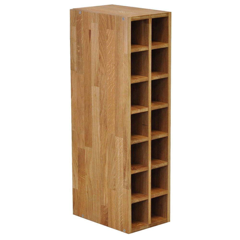 Навесной кухонный шкаф для бутылок 20х30х75 см Севилья / Валенсия из массива дуба, подвесной винный шкаф