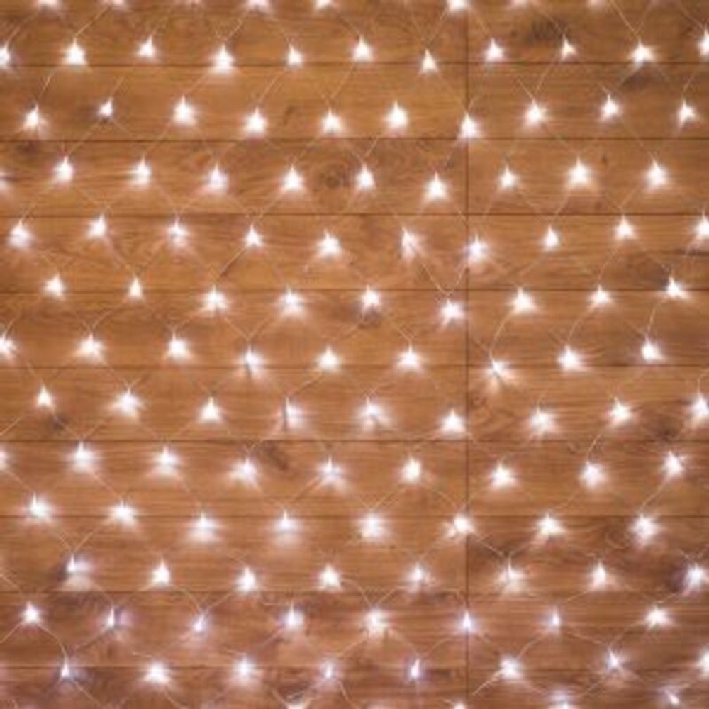 Гирлянда "Сеть" 1,5х1,5м, прозрачный ПВХ, 150 LED Белые