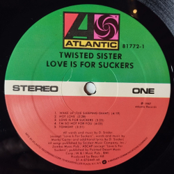 Винтажная виниловая пластинка LP Twisted Sister Love Is For Suckers (USA 1987) Tonight