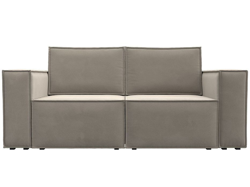 Диван прямой Куба мини, Бежевый, Микровельвет, 121877