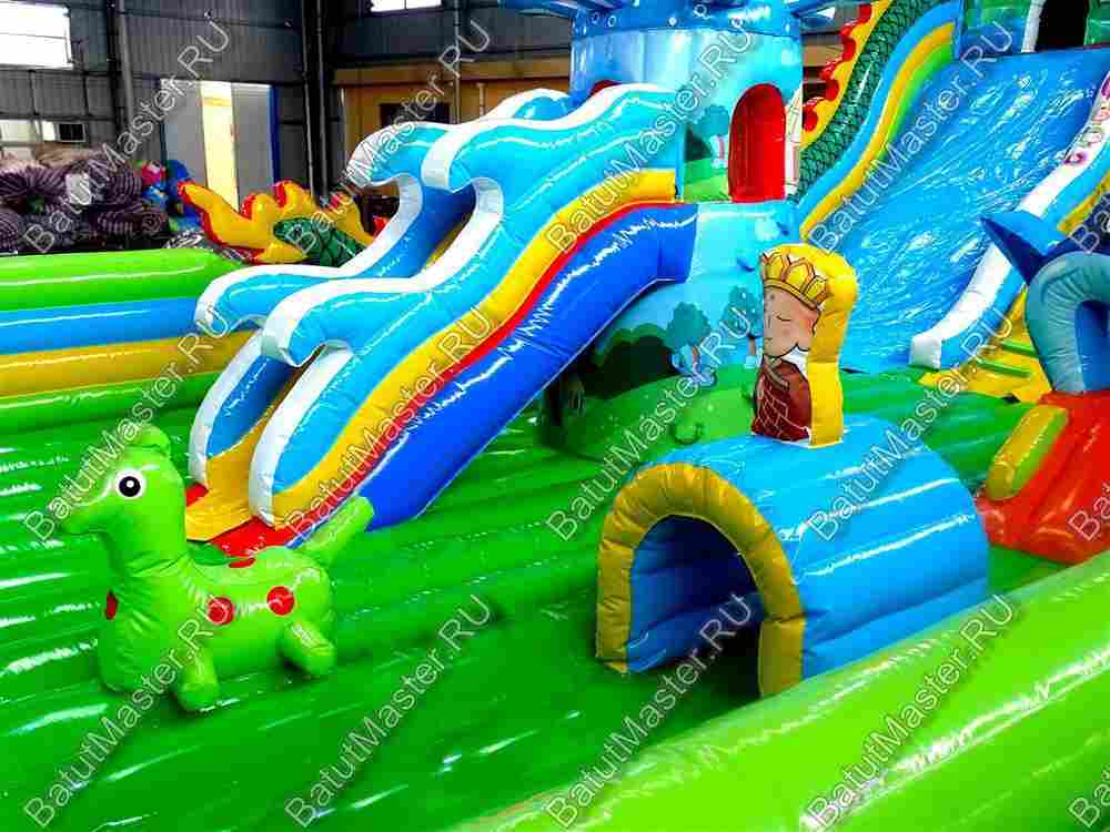 Коммерческий надувной батут "Морские животные" 14*7*7 м