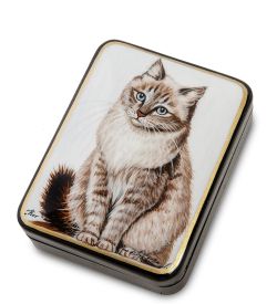 Народные промыслы ШК-55/ 34-E Шкатулка «Кот» исп.Лидяева