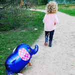 Шар (28"/71 см) Ходячая Фигура, Слоник, Синий 1 шт.