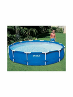Каркасный бассейн 305х76 см Intex 28200, круглый семейный бассейн для дачи Metal Frame 4485 л