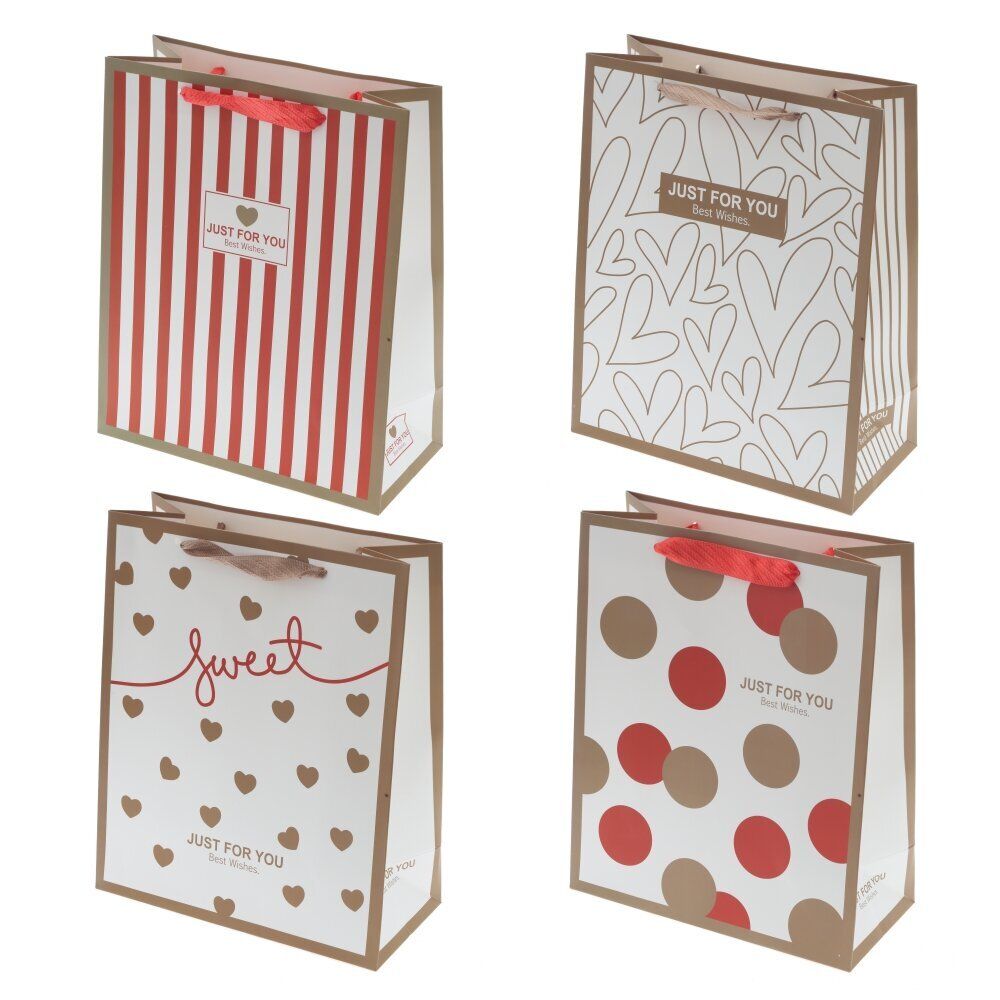 GAEM Пакет подарочный M (бумага 230г/м2, блок микс 12шт), L26 W10 H32 см, 4в.