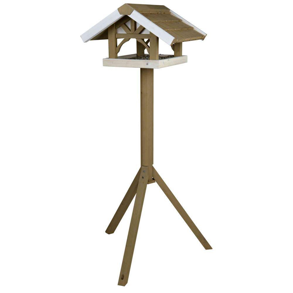 Кормушка для птиц Trixie Natura, размер 45х28х44см., серый/белый