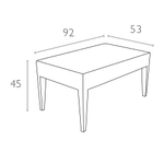 Столик пластиковый плетеный журнальный Siesta Contract Miami Lounge Table, антрацит