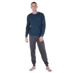 Мужская пижама темно-синяя с серыми брюками Bugatti 56015/4008 635